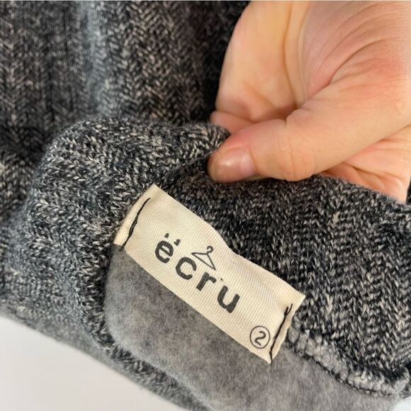 Ecru Men's Quarter-Zip Sweatshirt Soft Fleece - Picture 5 of 9